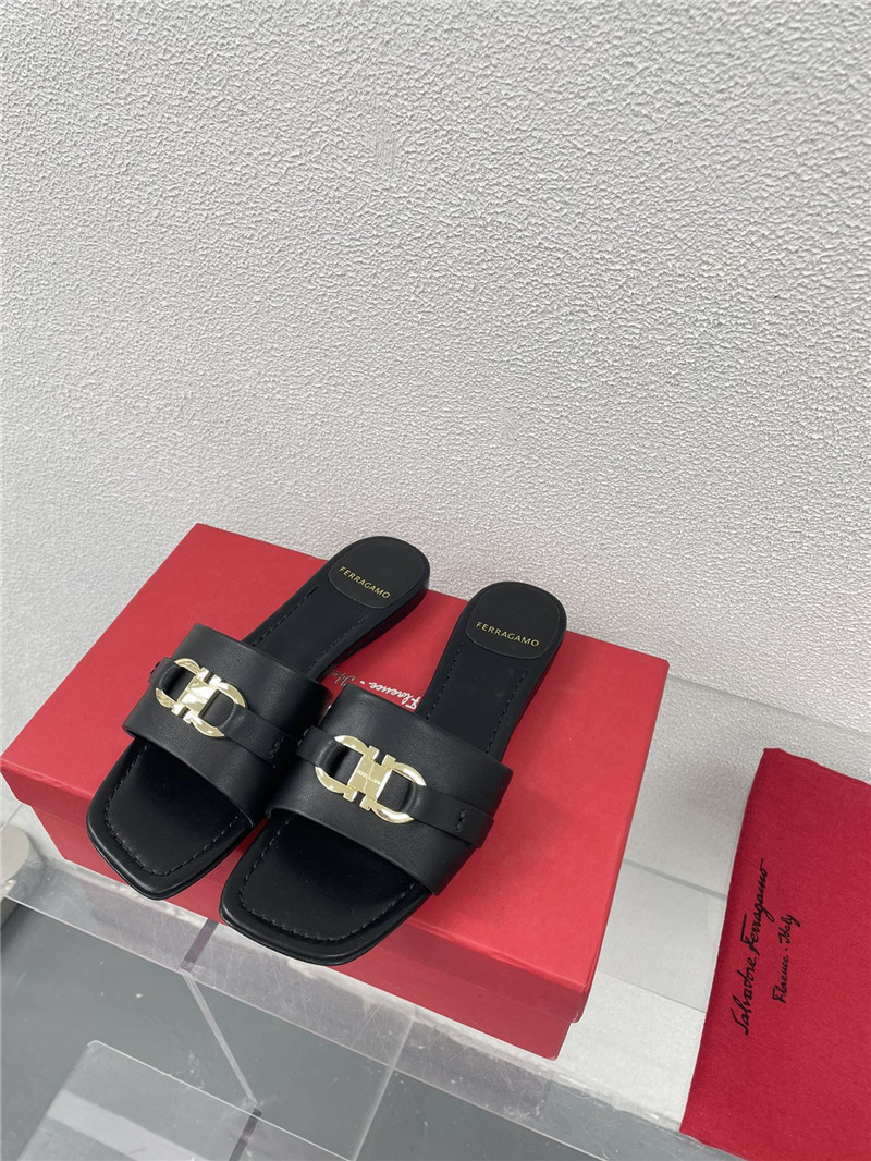 Salvatore Ferragamo flat slides replica shoes