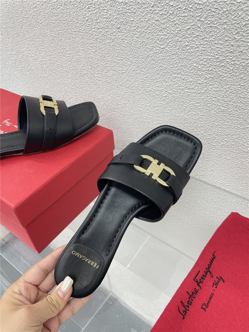 Salvatore Ferragamo flat slides replica shoes