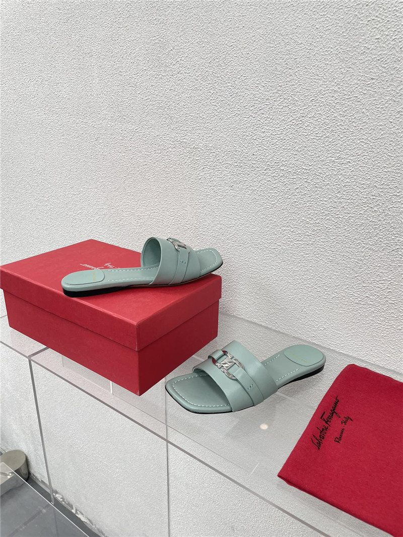Salvatore Ferragamo flat slides replica shoes