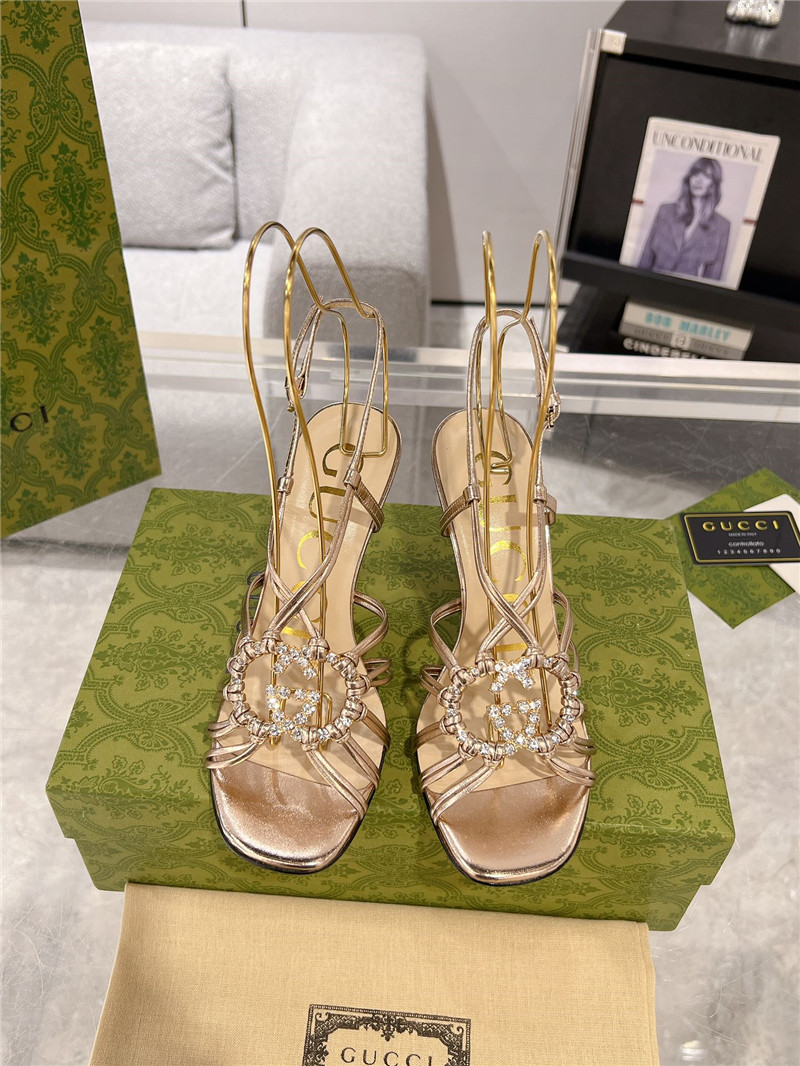 gvc*1 replica shoes crystal D1am0nd embellished high heel sandals