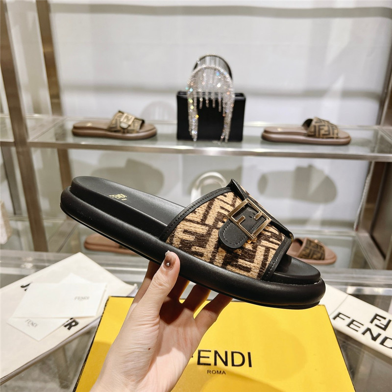 f**di double strap flat slippers Marg*e1a replica shoes