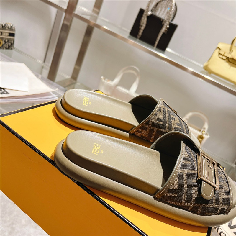 f**di double strap flat slippers Marg*e1a replica shoes