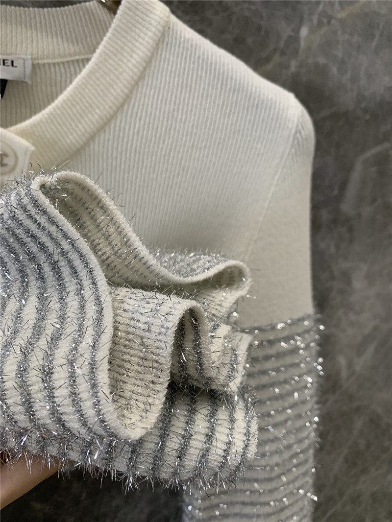 Ch**el round neck knitted cardigan coat replicas clothes