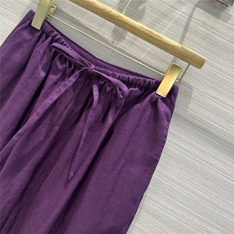 The R0w cotton and linen straight wide-leg pants replica clothing