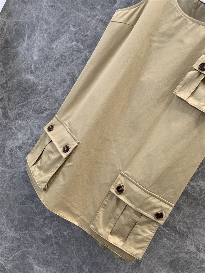 M1um1u workwear pocket vest dress replica clothing sites