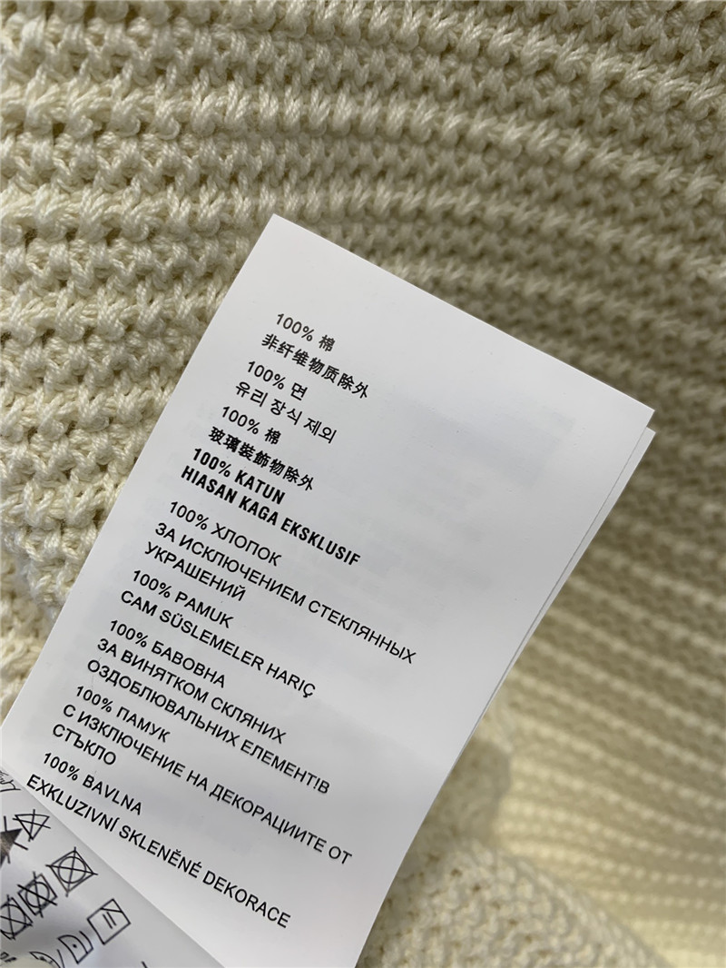 Miu Miu Ivory Crochet Polo Shirt