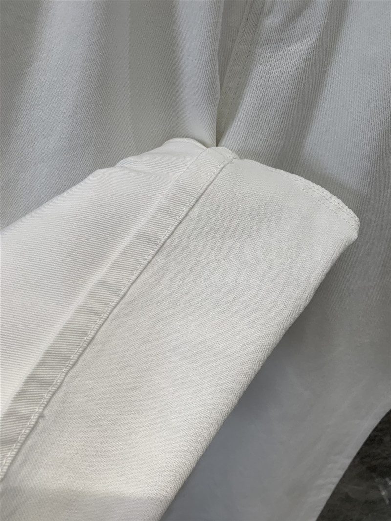 D10r plain white wide-leg jeans