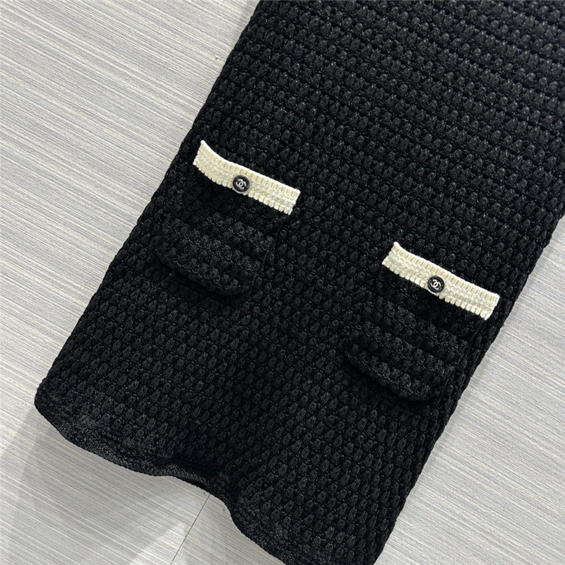 Ch**el embossed woven vest dress replica clothes