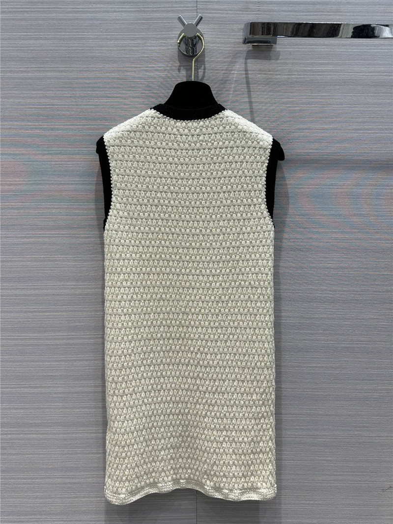 Ch**el embossed woven vest dress replica clothes
