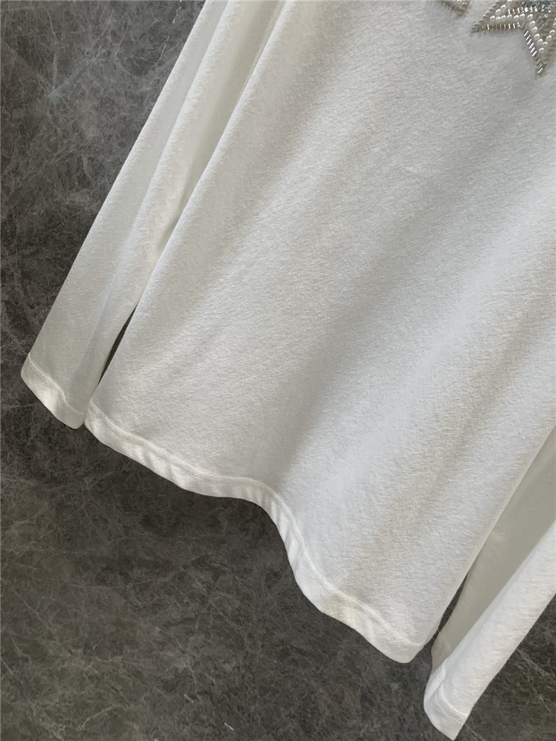 D10r letter beaded long-sleeved t-shirt replica clothes