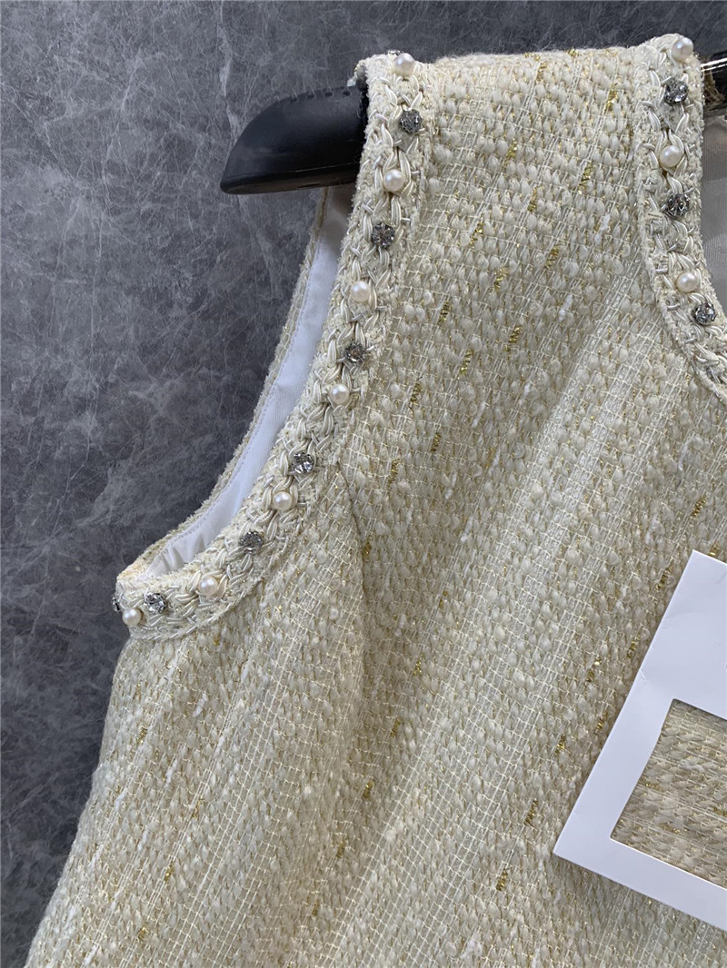 Ch**el woolen sleeveless vest dress replica clothes