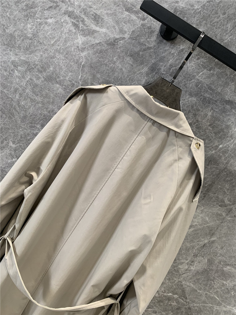 M1um1u double-breasted long trench coat replica d&g clothing