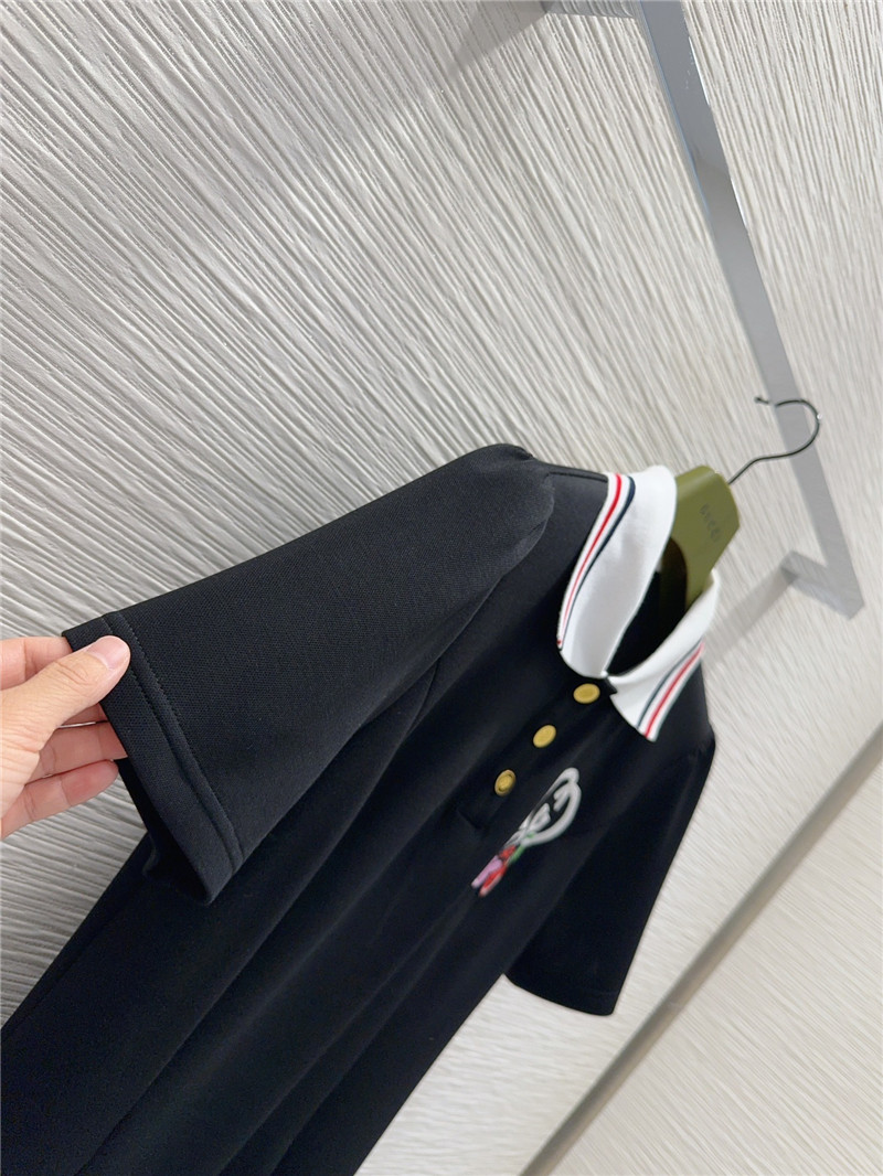 Gvc*1 ribbed contrast ribbon polo dress replica clothes