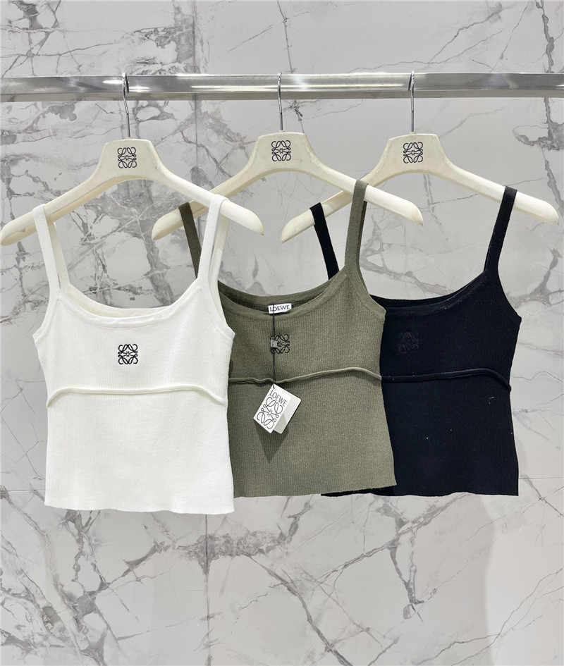 L0ew* embroidered logo camisole replicas clothes