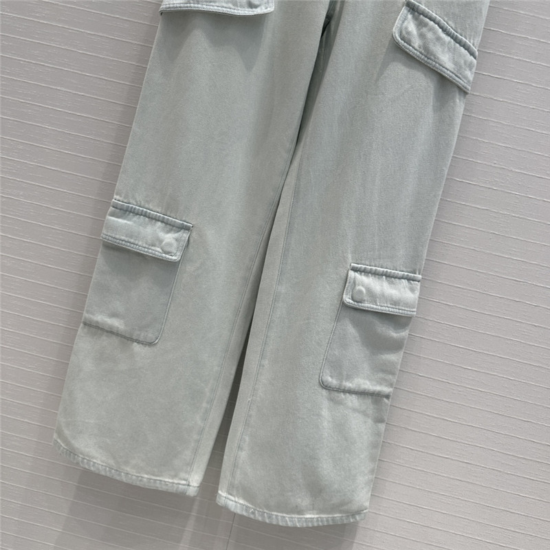 Versace workwear style denim straight pants replicas clothes