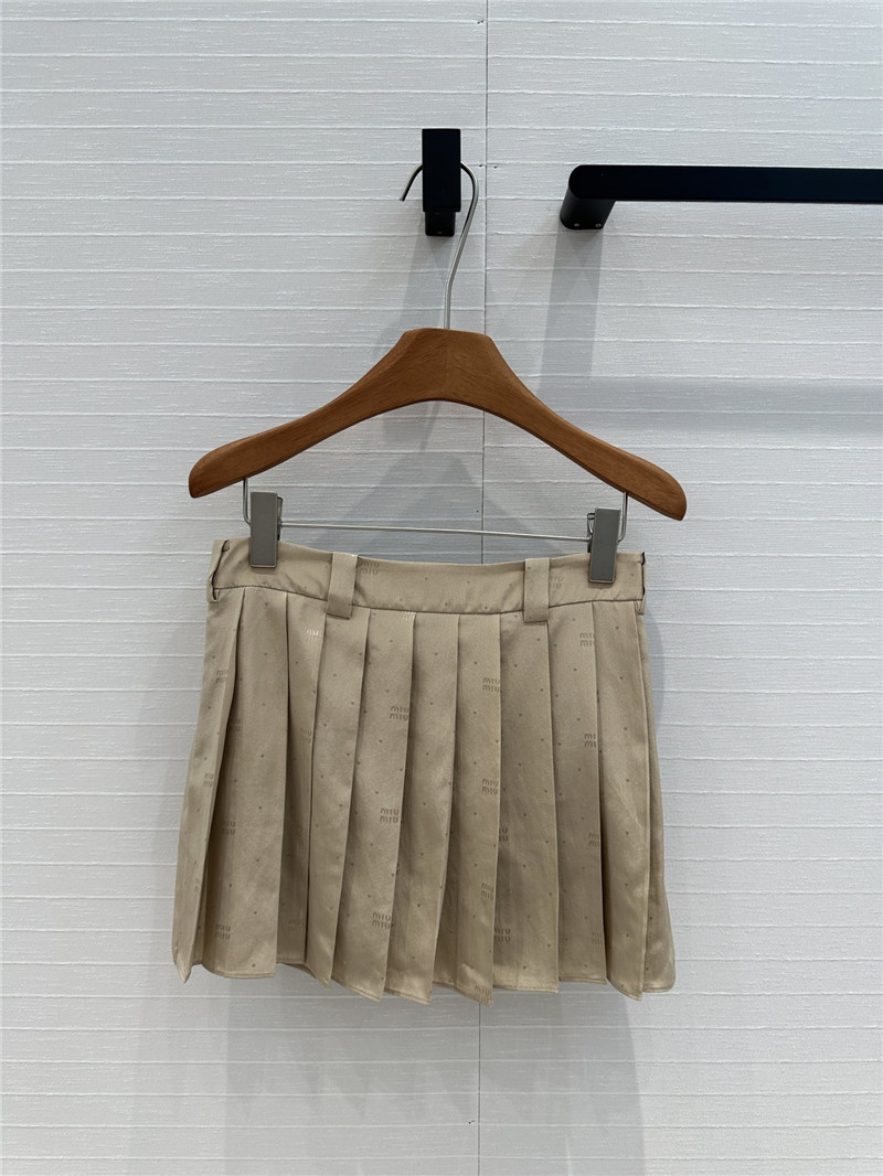 M1um1u silk jacquard short pleated skirt replicas clothes