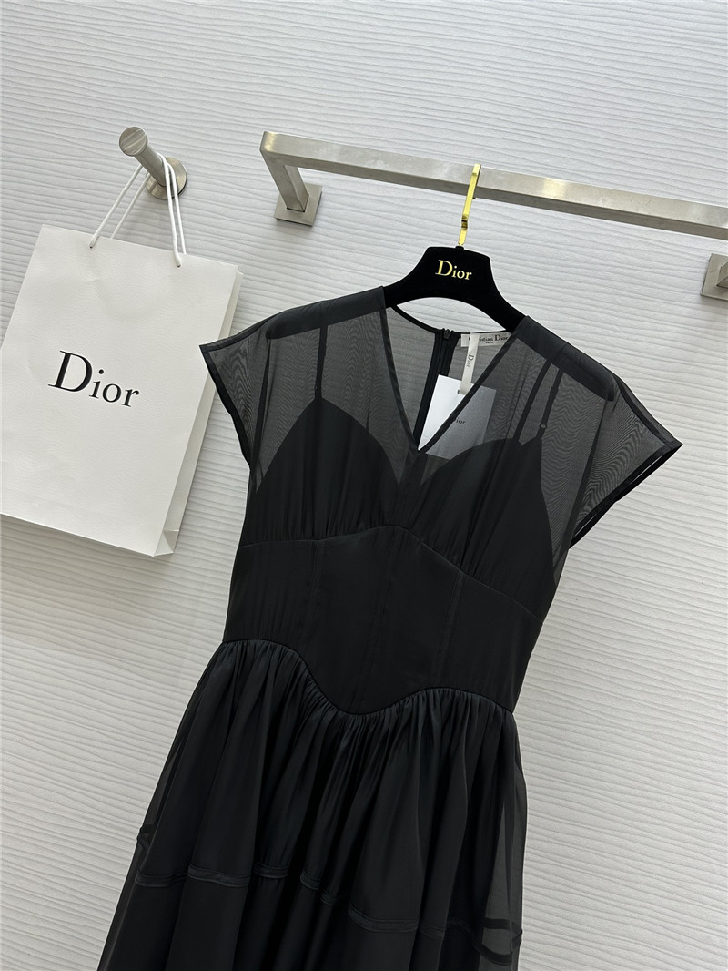 D10r tencel gauze little black dress replica designer clothes