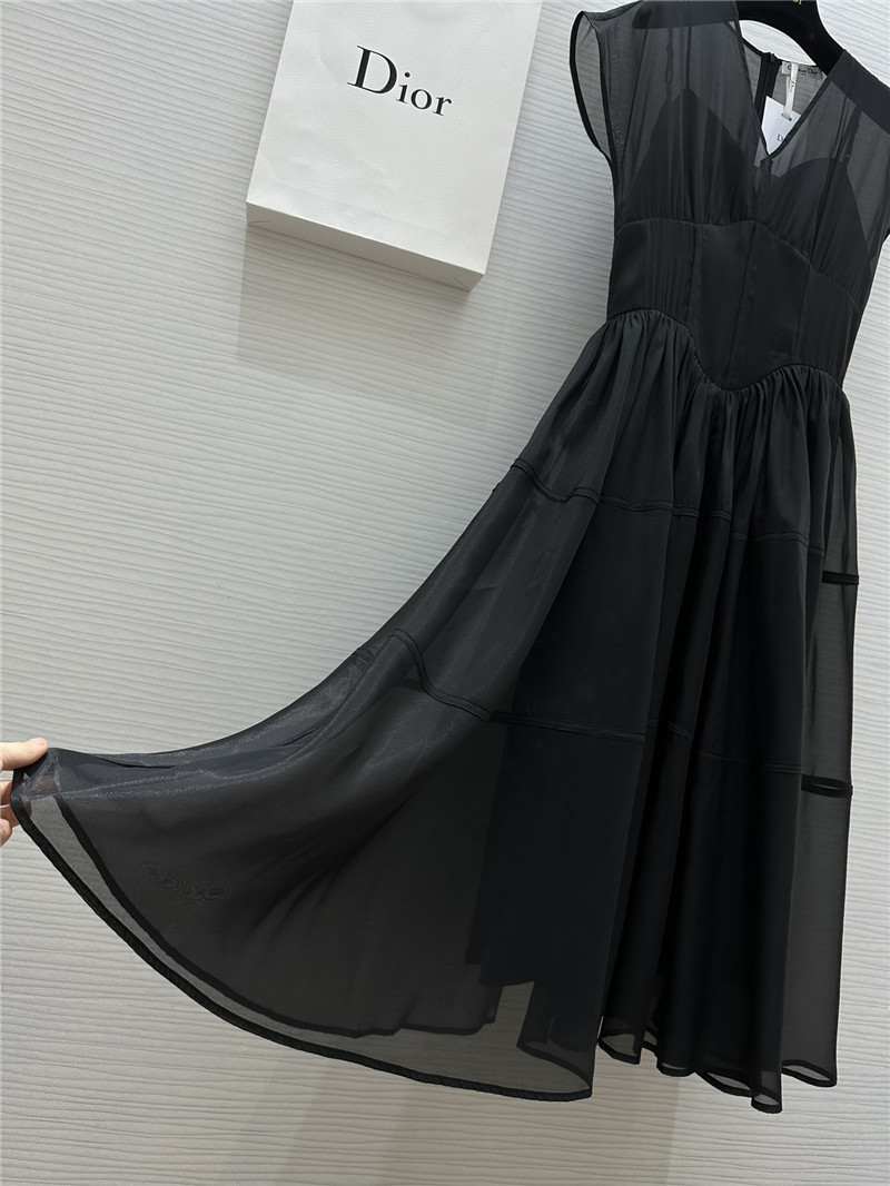 D10r tencel gauze little black dress replica designer clothes