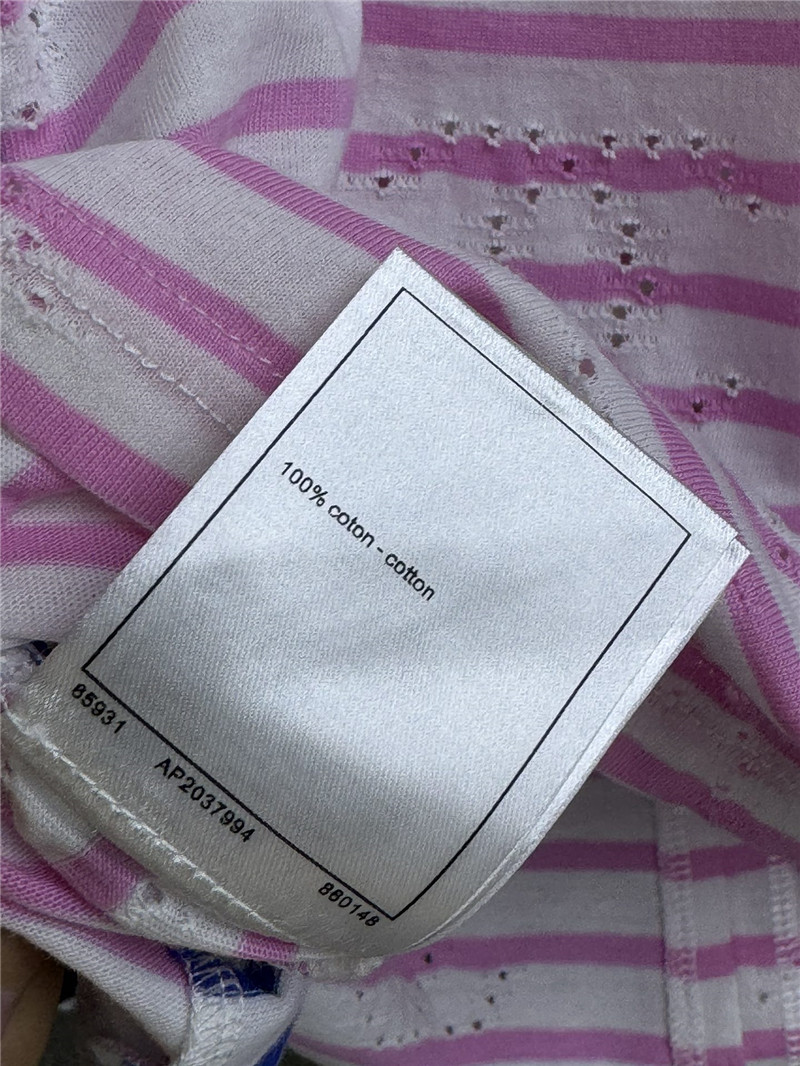 Ch**el striped drawstring top replica d&g clothing