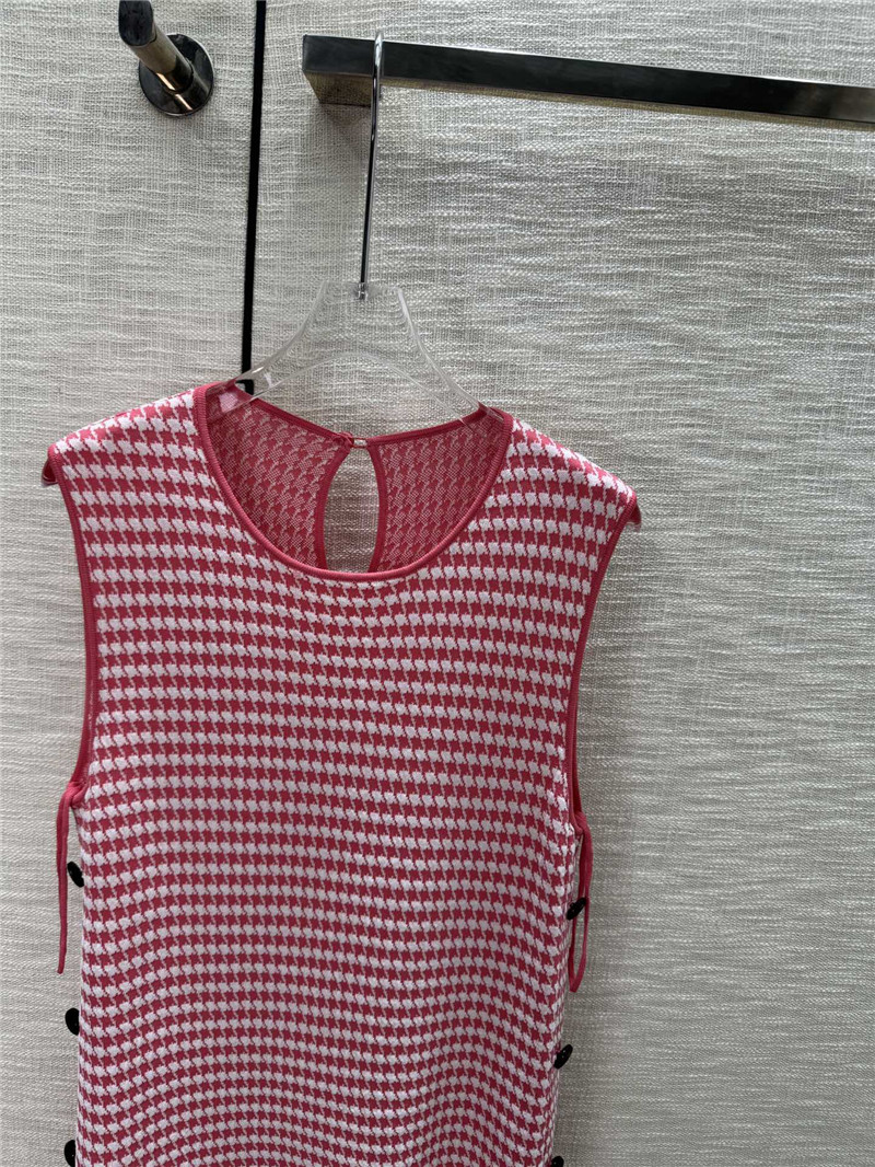 D10r houndstooth sleeveless knit dress replica clothing sites