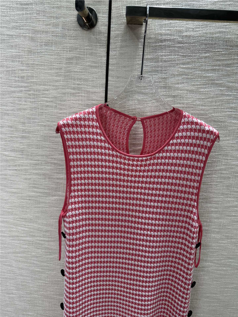 D10r houndstooth sleeveless knit dress replica clothing sites