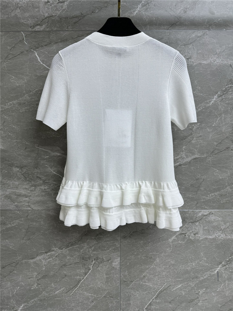 Ch**el ruffled knit top replica clothing sites