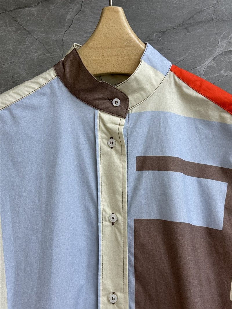 F**di colorblock shirt dress replica designer clothes