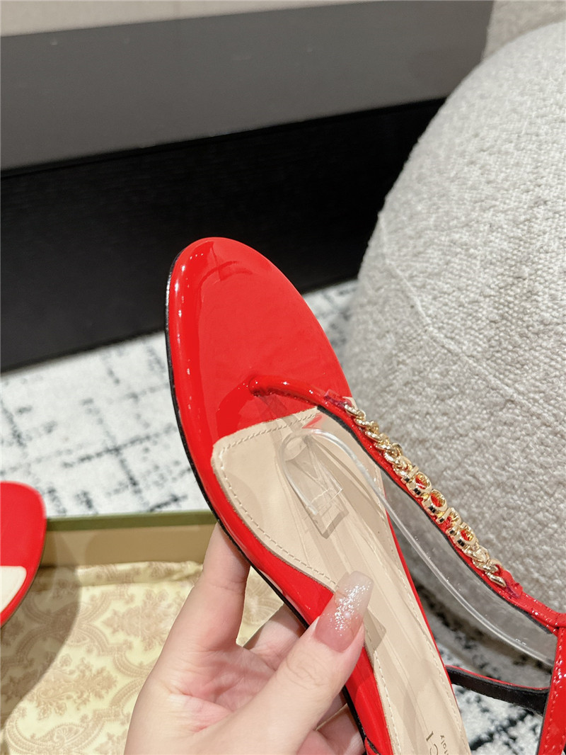 Gvc*1 signoria thong sandal red patent leather