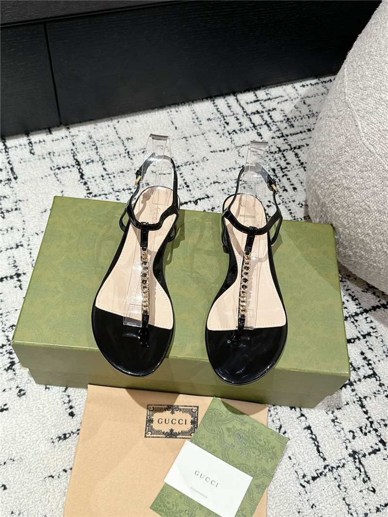Gvc*1 signoria thong sandal black patent leather