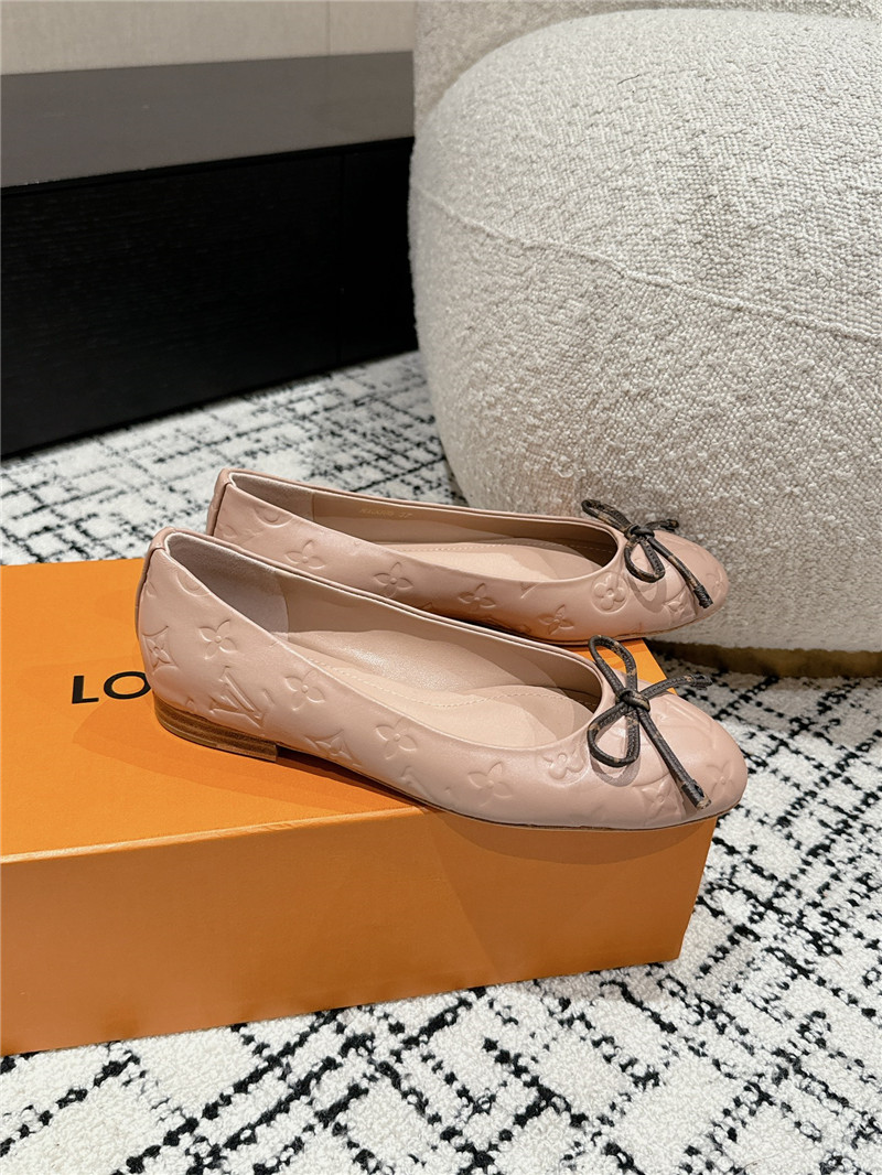 l0vis Vvtt0n nina pink monogram ballerina flats