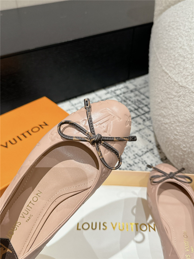 l0vis Vvtt0n nina pink monogram ballerina flats
