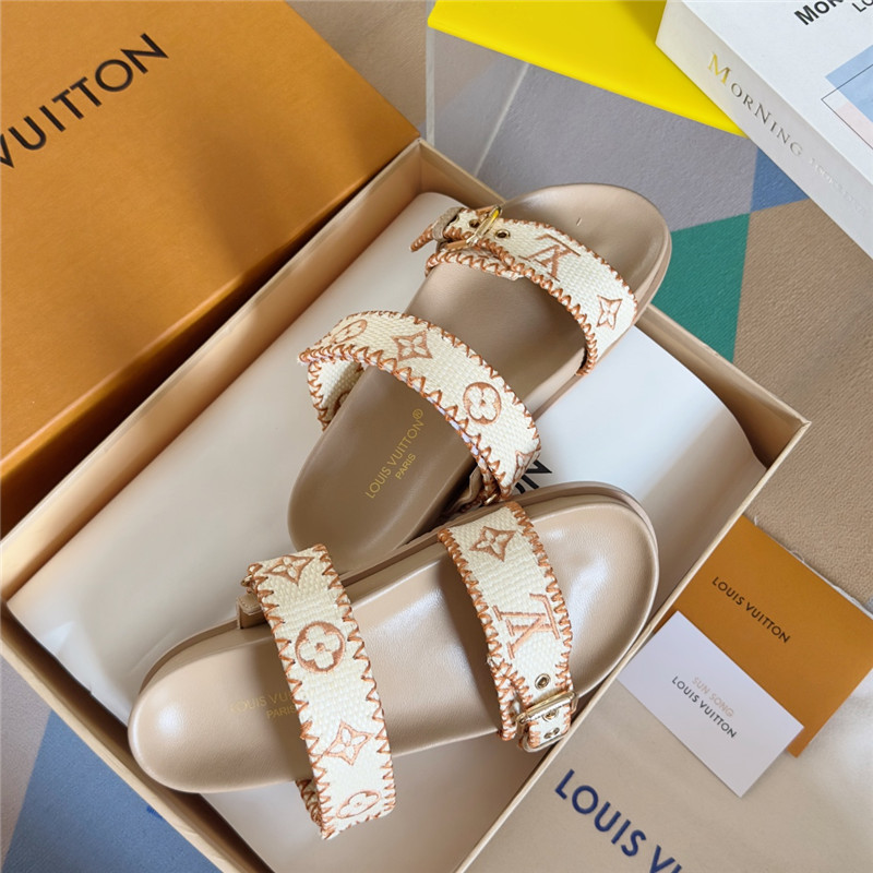 l0vis Vvtt0n bom dia flat comfort mule natural raffia