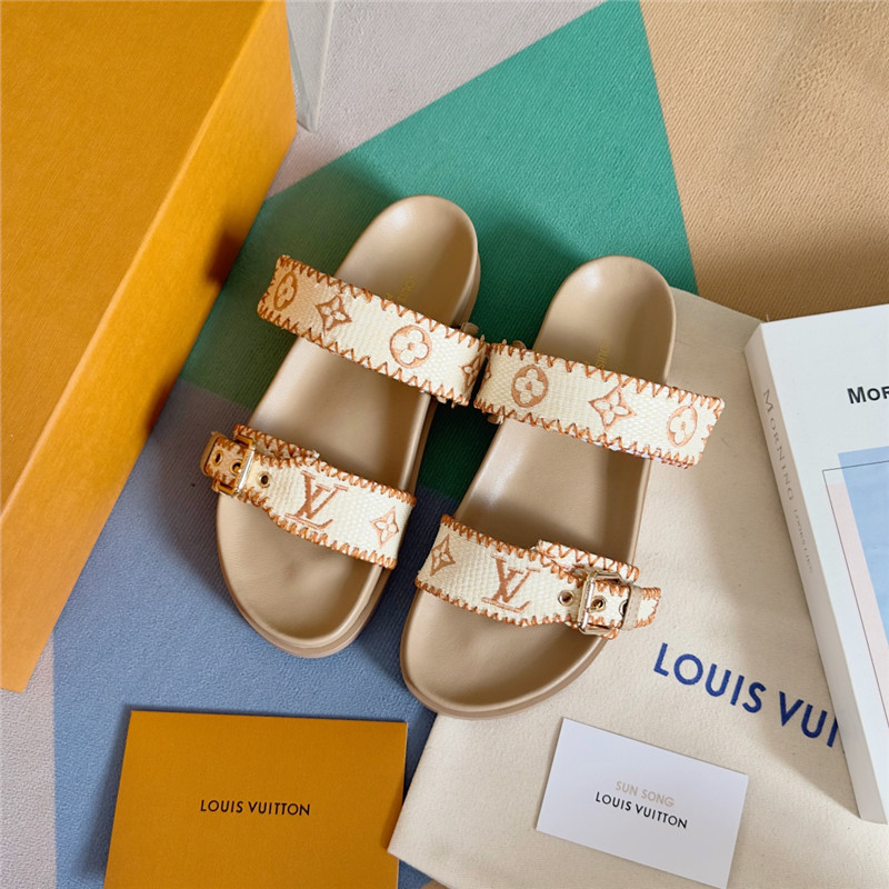 l0vis Vvtt0n bom dia flat comfort mule natural raffia