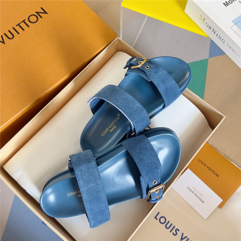 l0vis Vvtt0n bom dia flat comfort mule blue