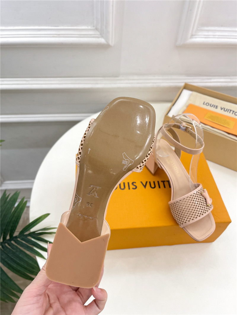 l0vis Vvtt0n shake sandal in beige perforated calf leather