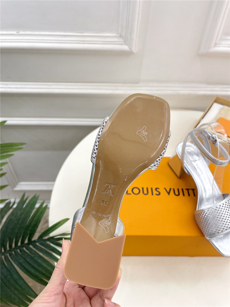 l0vis Vvtt0n shake sandal in silver perforated calf leather