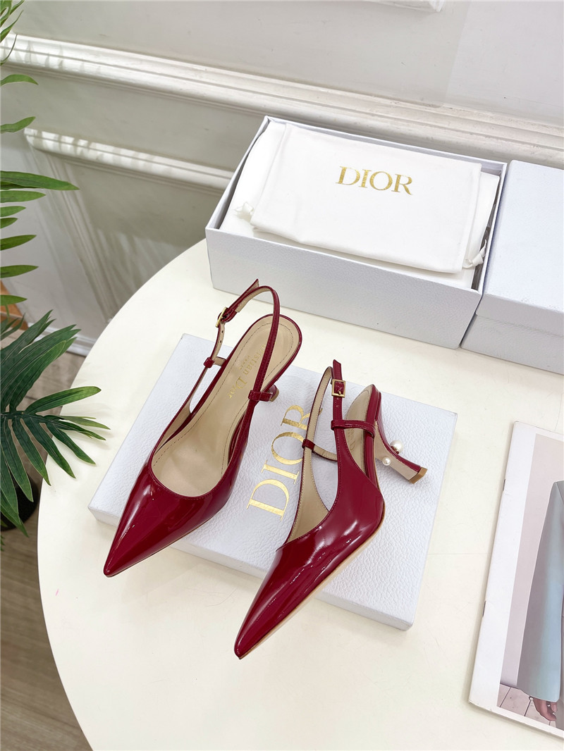 D10r tribales slingback pump burgundy patent calfskin