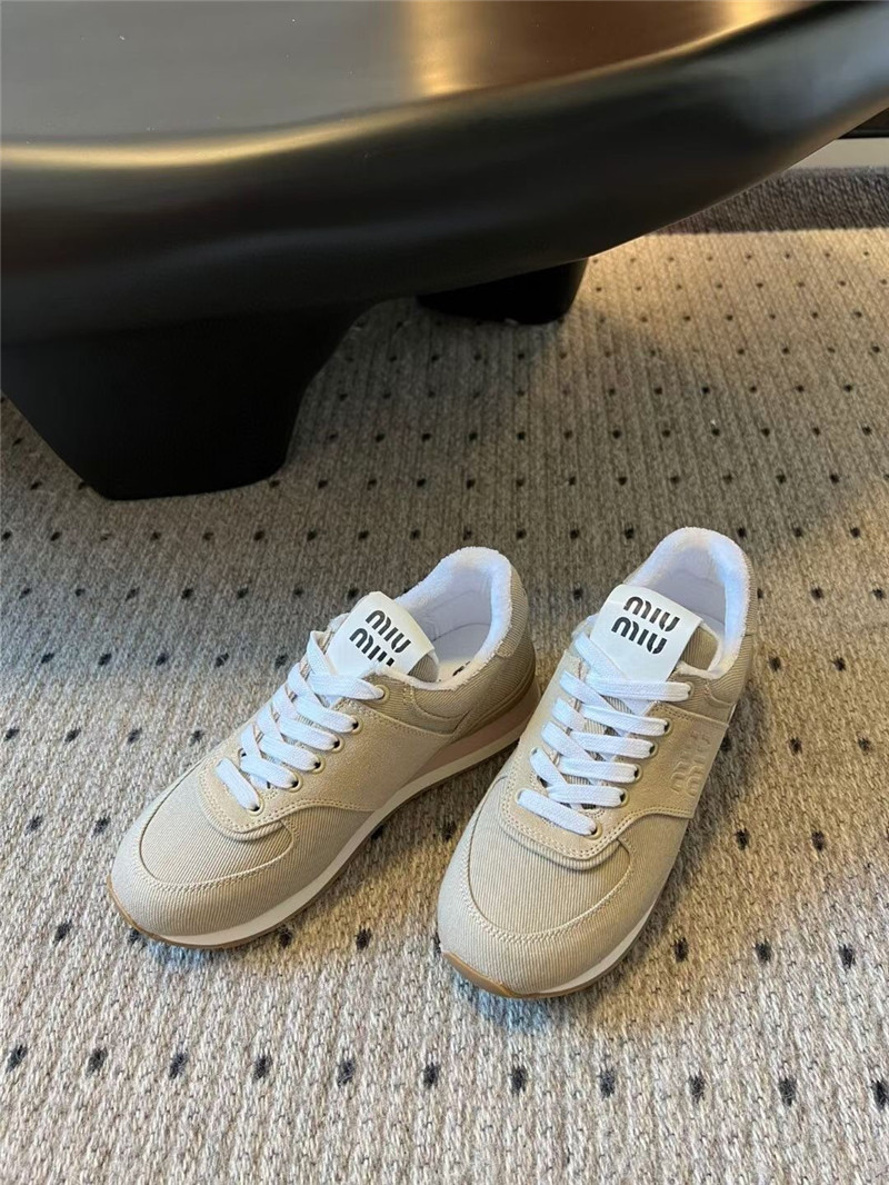 Miu Miu Plume Suede Sneakers