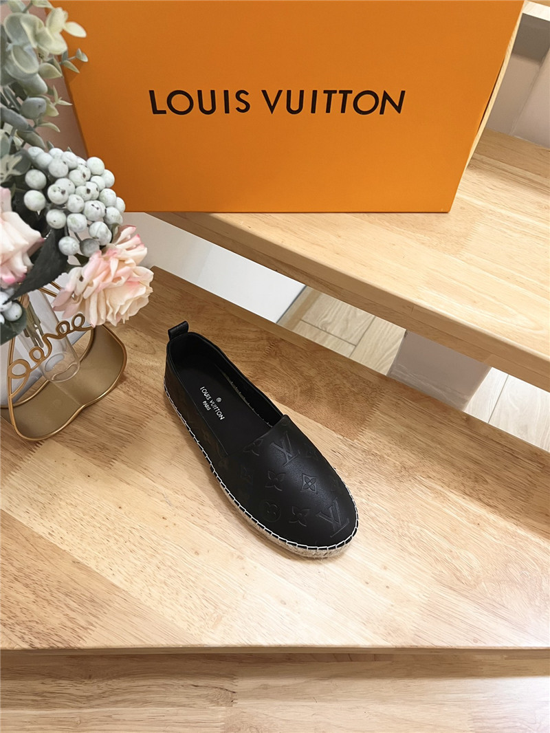 l0vis Vvtt0n bidart espadrilles black leather monogram