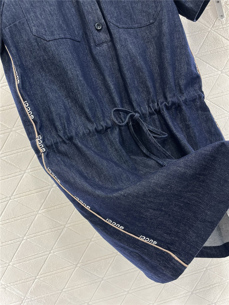 Gvc*1 embroidered denim dress replica d&g clothing
