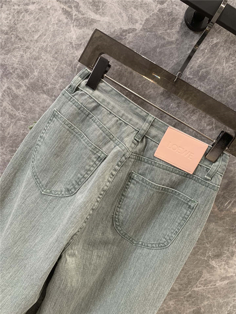 L0ew* fringe denim trousers replica clothing sites