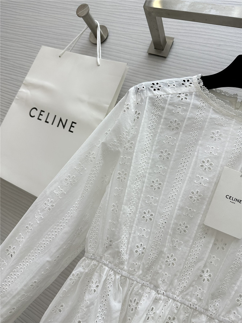Ce1i*e hollow embroidered arc de triomphe logo top replicas clothes