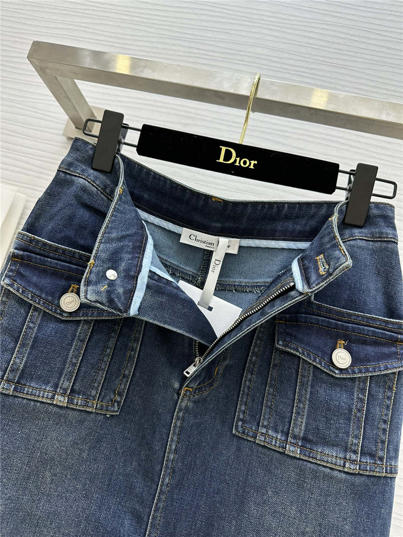 D10r embroidered denim skirt replica d&g clothing