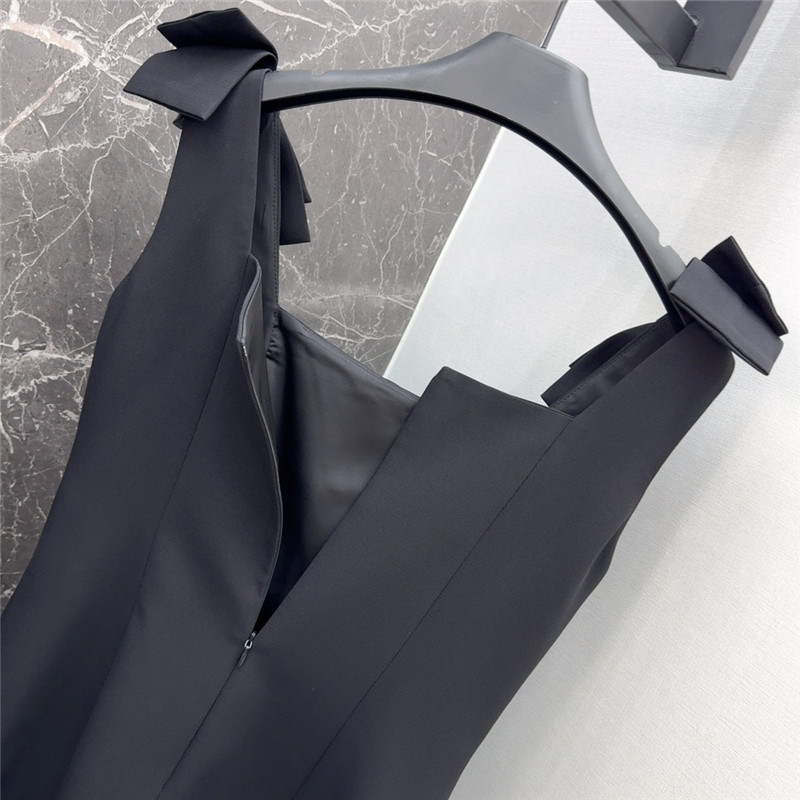 Ch**el shoulder strap bow little black dress replicas clothes