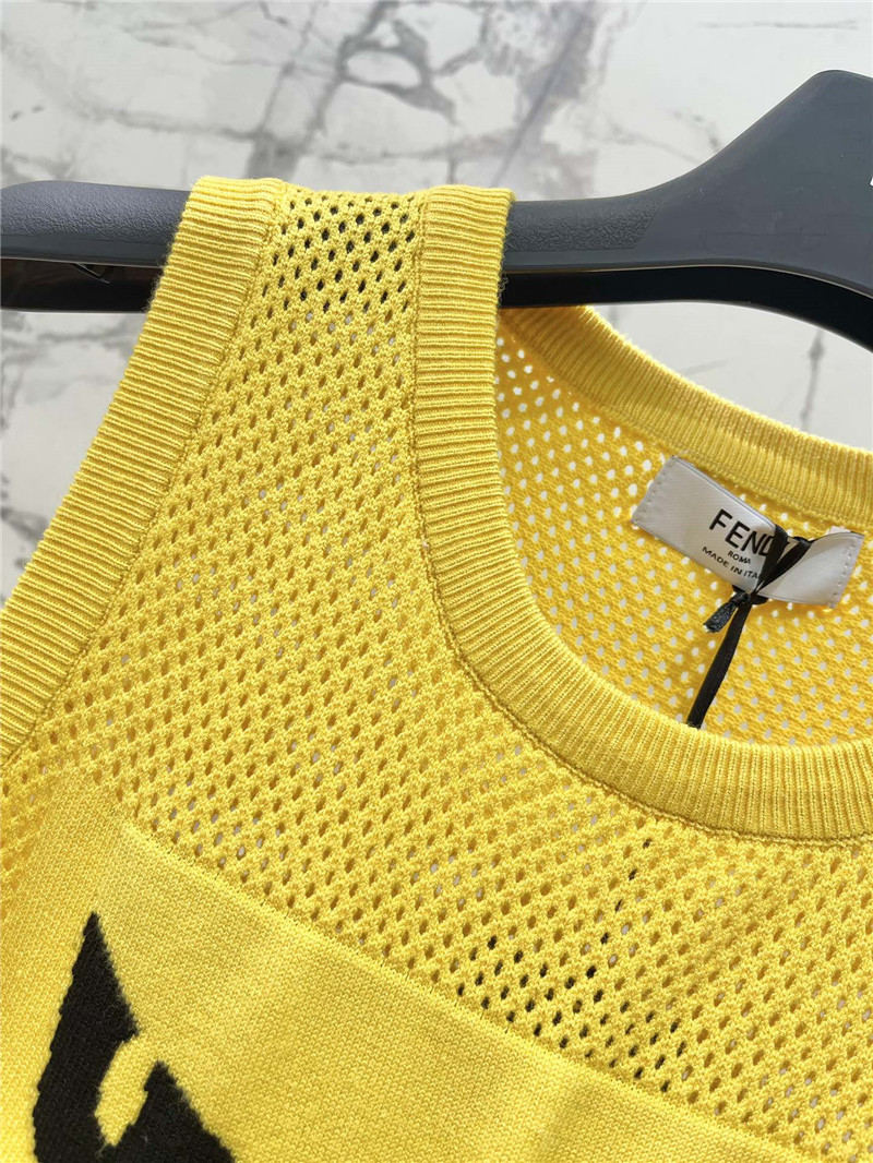 F**di hollow jacquard vest replica clothing sites
