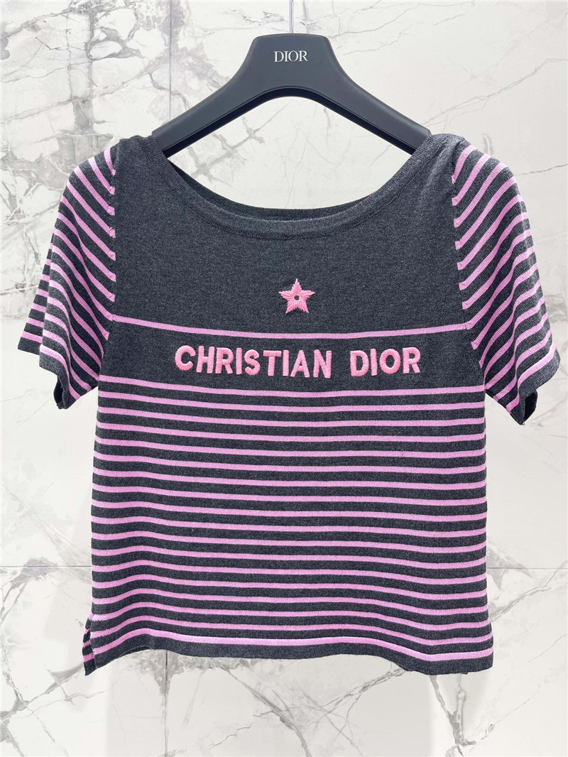 D10r striped knitted short sleeve replica clothing sites