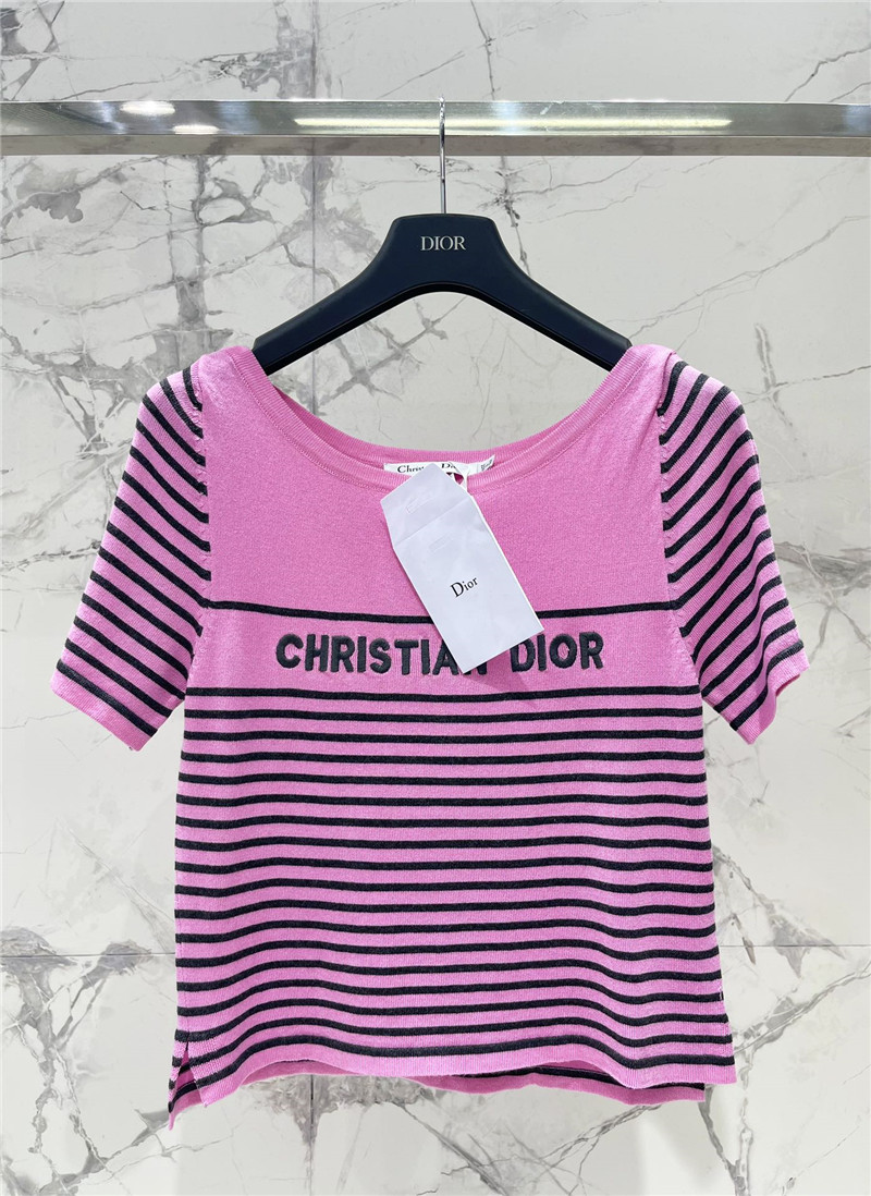 D10r striped knitted short sleeve replica clothing sites
