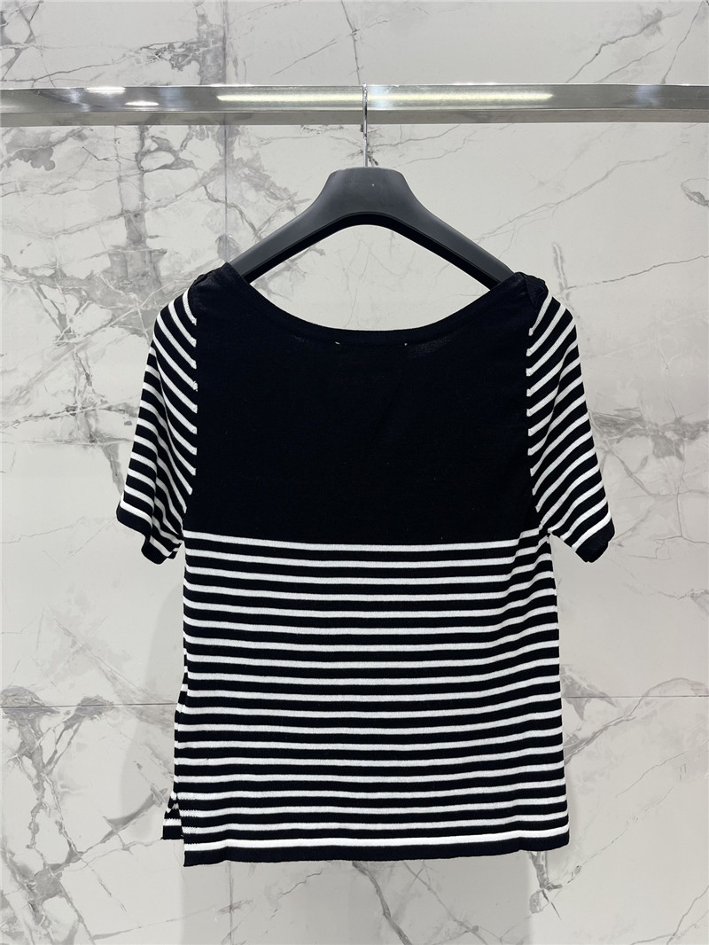 D10r striped knitted short sleeve replica clothing sites