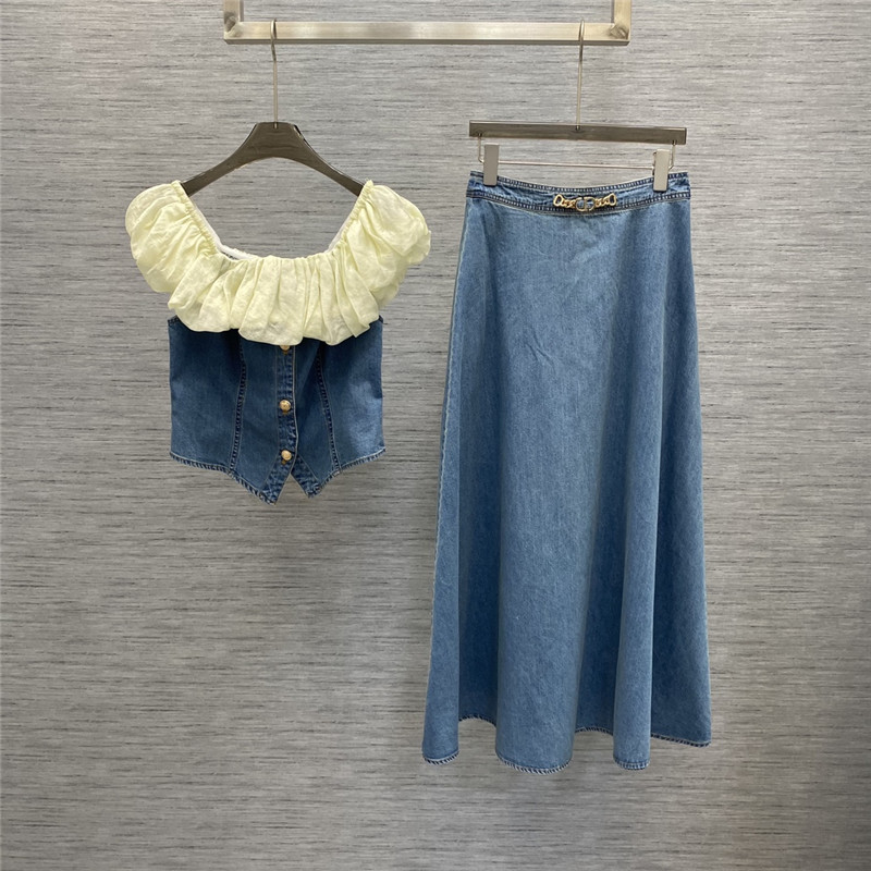 D10r top + long skirt set replica designer clothing websites