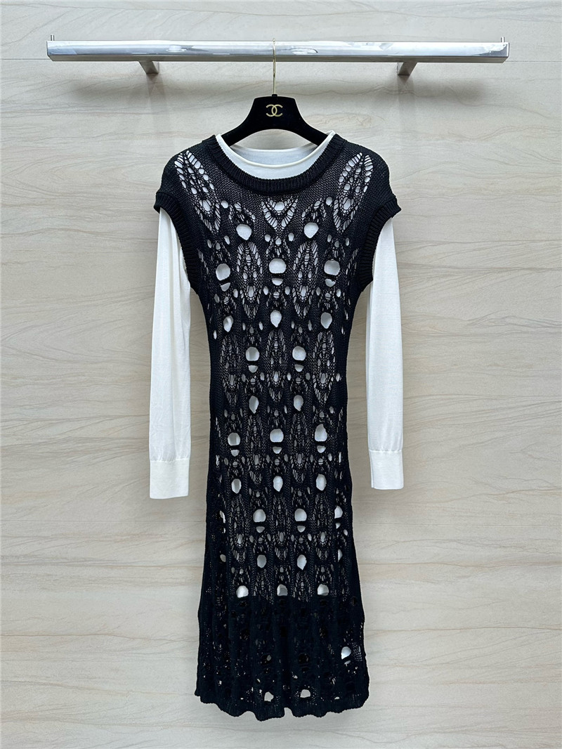 Ch**el hollow knit dress replica d&g clothing